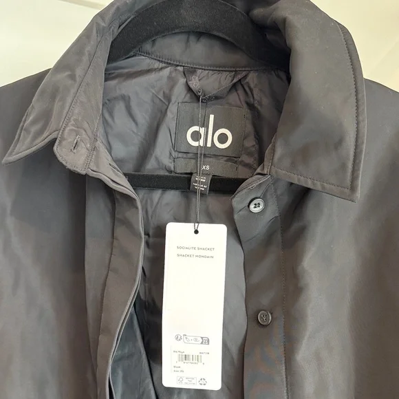 ALO Socialite Shacket in Black Lightweight Jacket NWT XS - Picture 10 of 16